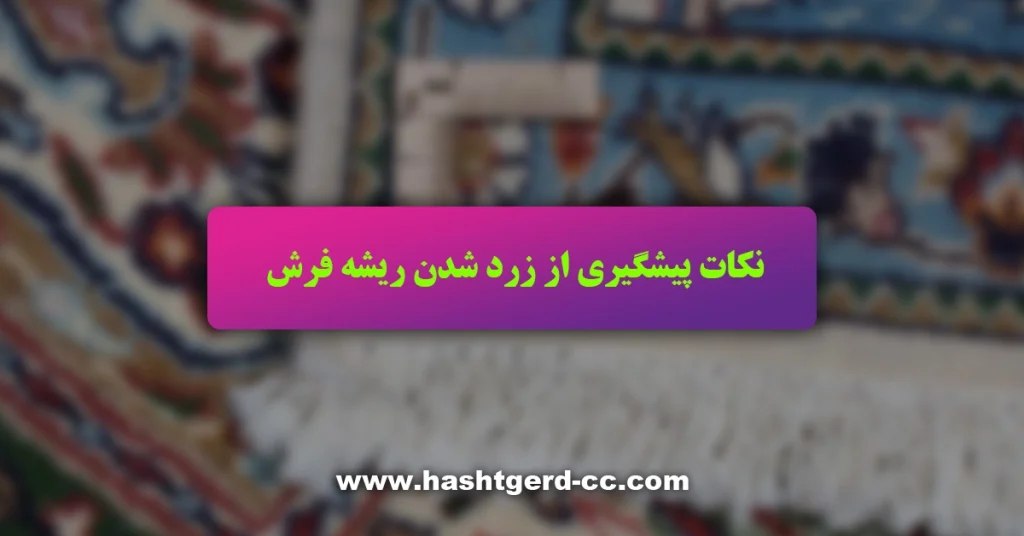 نکات پیشگیری از زرد شدن ریشه فرش